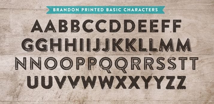 Brandon Printed Font