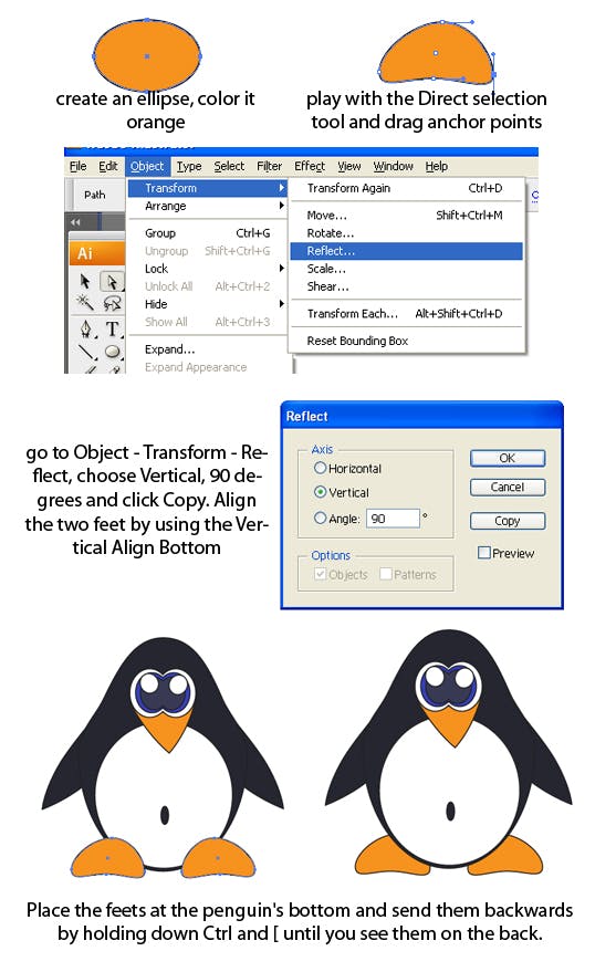 how to create a cute penguin