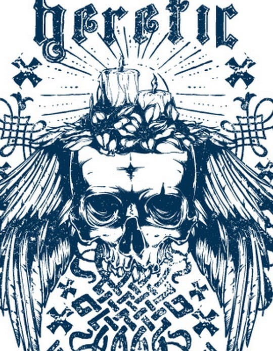 heretic tattoo t-shirt