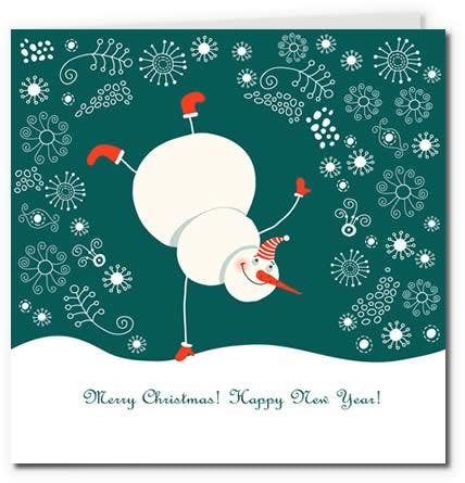 snowman Christmas card