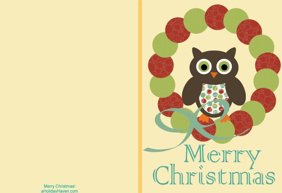 owl christmas card