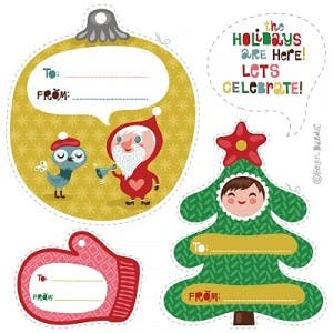 Holiday gift tags