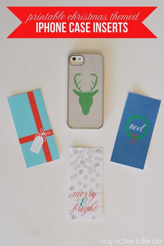 Printable Christmas iPhone Case Inserts