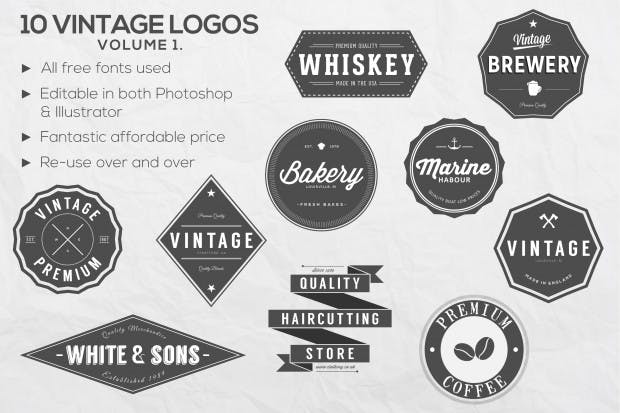free vintage logos