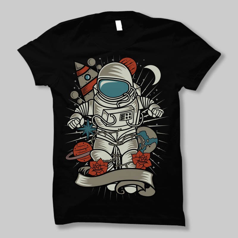 Astronaut-T-shirt-template-20829