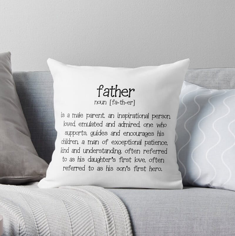 fathers day pillow