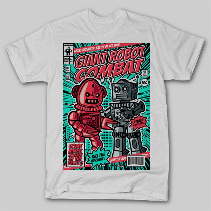 Giant-Robot-Combat-T-shirt-clip-art-18618
