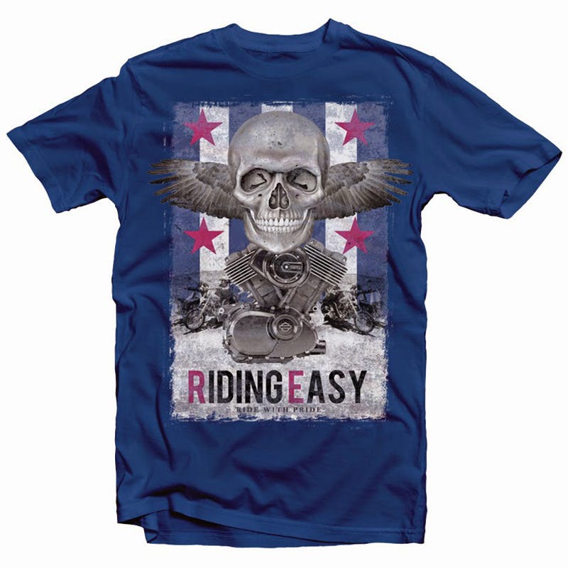 Riding-Easy-Skull-Tee-shirt-design-16434