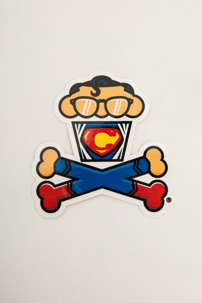 superman cupcake sticker